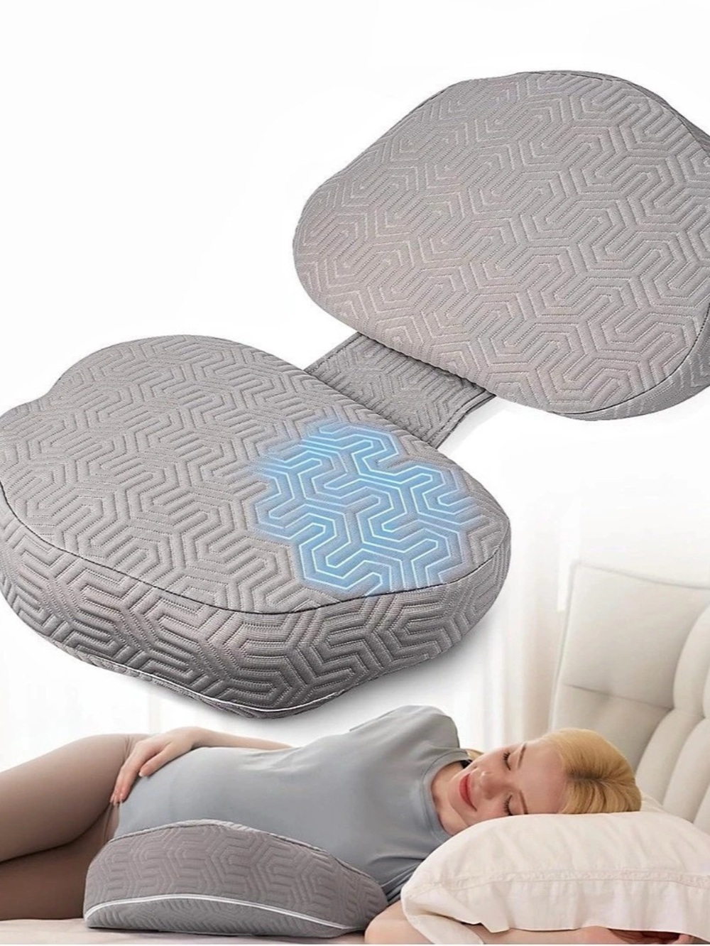CHILING HOME Pregnancy Pillow for Pregnant Women, Support for Back, Hips, Legs